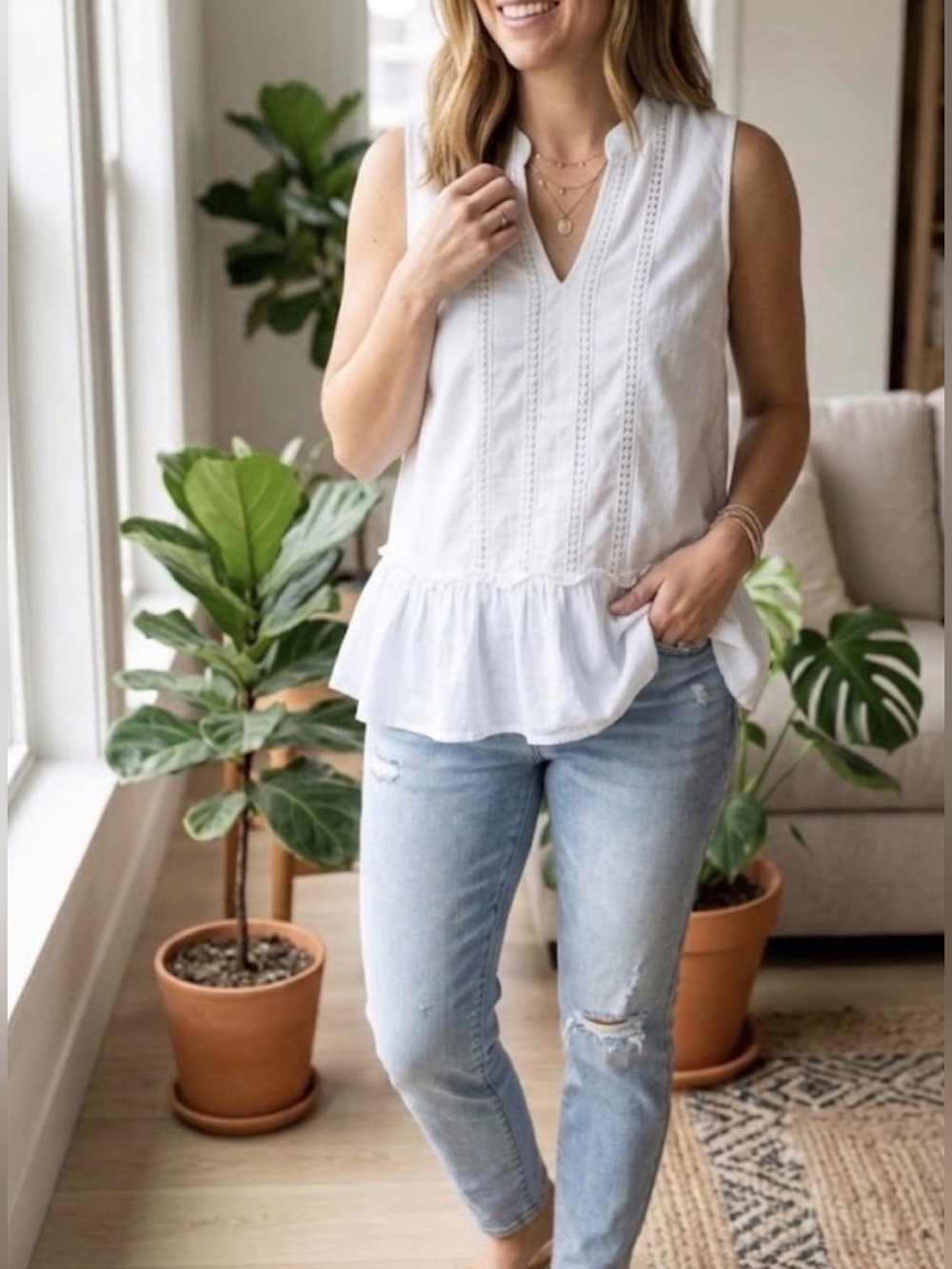 Crown & Ivy sleeveless top from Belks dept store .